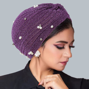 Vente chaude Femmes Space Cotton Nail Pearl Toe Cap avec noeud attaché et Hot Diamond Foulard Cap - Product Image 4