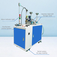 Machine de distribution bicomposant pour adhésifs AB, composés de scellement au silicone et résines époxy