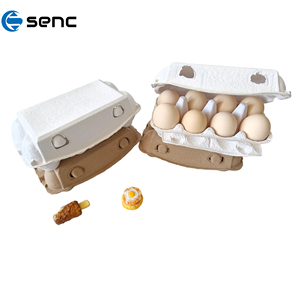 Boîte à œufs en carton <span class=keywords><strong>de</strong></span> pulpe biodégradable, couleur jaune personnalisée, lot <span class=keywords><strong>de</strong></span> 8, pour l'emballage <span class=keywords><strong>de</strong></span> supermarchés et <span class=keywords><strong>de</strong></span> fermes biologiques - Product Image 4