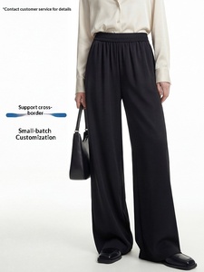 <span class=keywords><strong>Pantaloni</strong></span> a gamba larga da donna di alta gamma, <span class=keywords><strong>eleganti</strong></span>, a vita alta, in poliestere, lunghi fino al pavimento, per primavera autunno 2026, nuovi, versatili, per il commuting - Product Image 4