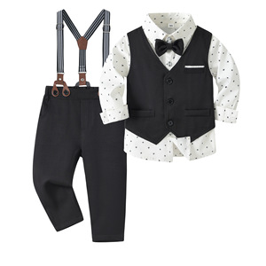 Traje de Niño Estilo Europeo, Ropa de Moda Formal, Traje Infantil para Niños de 6 Años, Traje de Fiesta de Cumpleaños de Verano, Pantalones de Manga Larga - Product Image 2