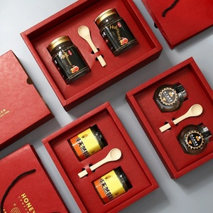 Coffret cadeau de luxe rouge bordeaux avec logo personnalisé, style tiroir, pour mariage haut de gamme, vente en gros - Product Image 5
