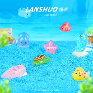 Lanshuo Tropical Ocean Fish Resin Miniature 3D DIY Jewelry Set Hair <b>Clips</b> Decorations <b>Car</b> Ornaments Gift Spring 2026 - Product Image 1
