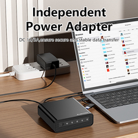 Boîtier externe SSD NVME M.2 personnalisé, adaptateur de boîtier SSD à 4 baies, USB C 3.2 10 Gbps avec ventilateur turbo pour M2