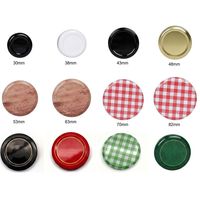 Suministro Directo de Fábrica, Tapas de Rosca de Hojalata de Grado Alimenticio para Botellas de Vidrio de Bebidas, Serie Dorada, Color Oro Claro, 43mm-82mm