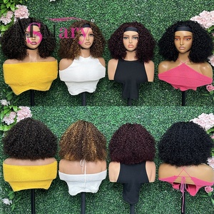 Peluca de cabello humano virgen hindú SDD Super Double Drawn Pixie Curly con diadema, hecha a máquina, extensiones de cabello humano, proveedores - Product Image 2