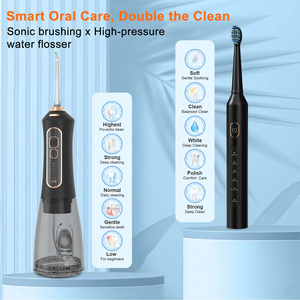 Kit de Nettoyage Buccal Double Fonction : Hydropulseur <span class=keywords><strong>Dentaire</strong></span> et Brosse à Dents Électrique Étanche IPX7 – Vente en Gros Petites Séries OEM - Product Image 6