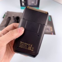 VGR-Rasoir électrique professionnel à barbe en métal V-363, rasoir rechargeable sans fil à double lame en métal pour hommes