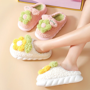 Chaussons Ashion à semelle EVA les plus vendus pour femmes, en peluche artificielle, style tendance en gros - Product Image 2