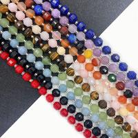 Perles en pierre naturelle facettées de 6-10 mm, section transversale circulaire, pour la fabrication de bijoux DIY (bracelets, colliers) - Vente en gros