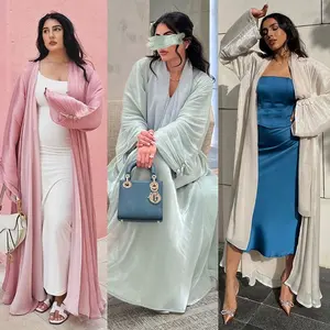 Rắn Màu Chất Lượng Cao Phụ Nữ Hồi Giáo Abaya 1Pcs Slamic Quần Áo Hồi Giáo Ăn Mặc