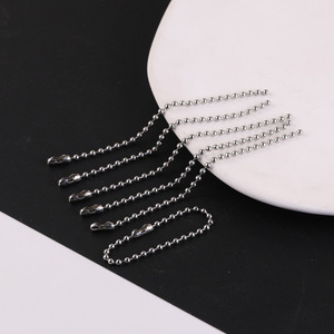 <b>Copper</b> Beaded <b>Chain</b> 2.4x10cm 2.4x12cm 2.4x15cm For Necklace Making DIY Jewelry Accessories Round Plated - Product Image 1