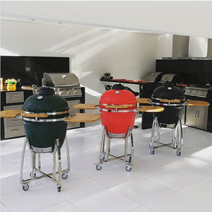 Parrilla Kamado de Cerámica Estilo <span class=keywords><strong>Coreano</strong></span> Moderna de 15 Pulgadas (13-29 cm) con Combustible de Carbón para Uso en Jardín - Product Image 2