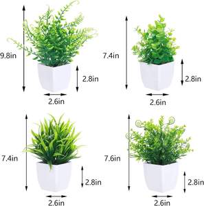 Hojas de Helecho Artificiales de Plástico de 13 cm, Tacto Natural, Ecológicas, Decoración de Interiores para Escritorio/Mesa, Regalo para el Hogar - Product Image 6