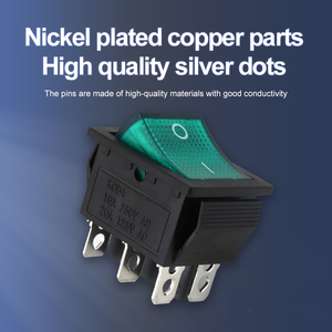 สวิตช์เปิด/ปิด4พิน/6Pin KCD4สวิตช์ไฟ16A 250VAC/ 20A 125V 35x25.5x10mm - Product Image 3