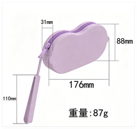Pochette en silicone imperméable à motifs de dessins animés, multi-usages, portable, pour téléphone, monnaie, maquillage, voyages quotidiens, utilisation promotionnelle