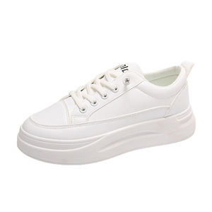 Sneakers Bianche con Plateau per <span class=keywords><strong>Donna</strong></span>, Comode <span class=keywords><strong>Scarpe</strong></span> Casual da Passeggio - Product Image 1