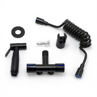 Ensemble de bidet portable à main, pulvérisateur de toilette, bidet noir