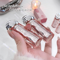 Gege Bear Lip Balm Gloss Cair Berlapis Kristal Kimia Transparan Tahan Air Tahan Lama Melembapkan Permukaan Cermin