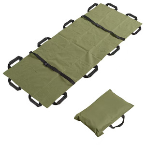 Portable Soft Stretcher Oxford Cloth Green Rescue Emergency Home Use Foldable Lightweight Carry Bag Included - Product Image 1