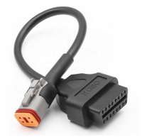 OBD2-Stecker 4-polig Deutsch-Stecker Automobil-Diagnosekabel Verzinnter Kupferleiter