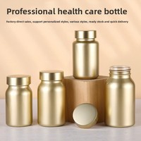Bouchon à vis de bouteille en verre de qualité alimentaire résistant à la lumière de Golden Health Products pour le stockage de capsules de bonbons de comprimés de phytothérapie chinoise