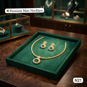 High Quality Fancy Collection Latest Designed Ethnic gold Plated Geometric Pearl Necklace Earring Ring <b>Set</b> Women's Jewelry - Product Image 3