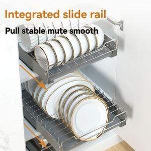 Custom Stainless Steel Wall Mounted <b>Kitchen</b> Dish Bowl <b>Storage</b> Rack Single Tier Sustainable Multifunction Space-Saving Modern - Product Image 4