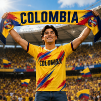 Nouveau Maillot de Foot 2026 pour Homme Style Colombie Respirant Entraînement Personnalisable Logo Version Fan Vente en Gros Vêtements de Sport