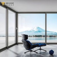 Portes coulissantes de balcon modernes en aluminium NFRC, double vitrage, verre trempé, insonorisées, pour extérieur – Offre Spéciale