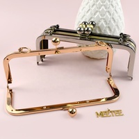 Meetee BS401 20cm Accessoires de sac DIY Cadre métallique classique Fermoir Kiss Clasp Portefeuille pour femme Poignée de sac carrée Lisse Écologique