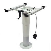 Pied de table réglable en hauteur pour camping-car, en alliage d'aluminium télescopique