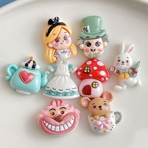 Sleepwalking Alice Rabbit Diy fundas de teléfono de resina hebilla de zapato horquilla accesorios de resina llavero para Decoración - Product Image 1