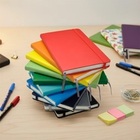 Carnet en cuir gaufré avec logo, format A4, A5, A6, pages intérieures personnalisées, reliure, sangle élastique, idéal pour l'école