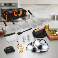 Ensemble d'accessoires pour plaque chauffante en acier inoxydable, kit d'accessoires pour barbecue pour Blackstone Tepanyaki