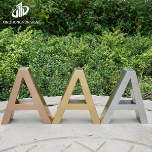 Lettere in Metallo Personalizzate in Acciaio Inox Spazzolato Effetto Specchio Dorato per <span class=keywords><strong>Aziende</strong></span> di Panificazione con Strisce <span class=keywords><strong>LED</strong></span> - Product Image 3