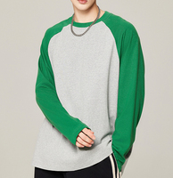 2025 impression personnalisée à manches longues décontracté Raglan Baseball t-shirt bonne qualité 270 Gsm 100% coton surdimensionné coupe solide Design blanc