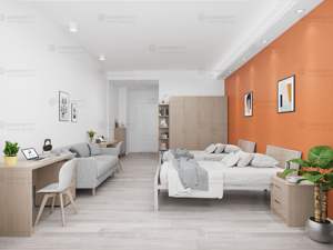 Confortevole scuola College dormitorio appartamento ostello Hotel legno letto matrimoniale - Product Image 6