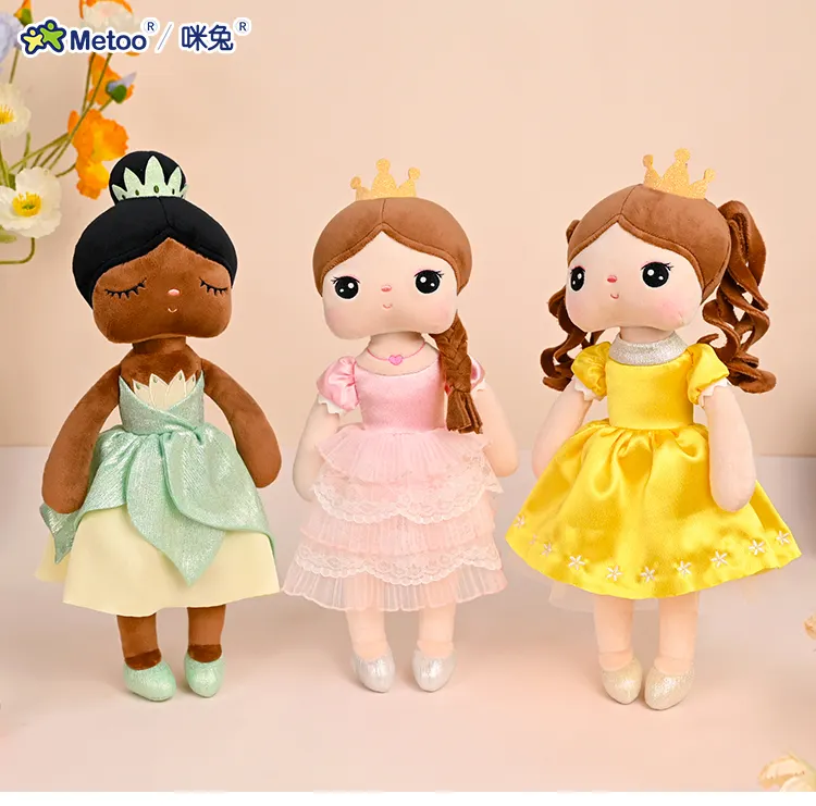 Boneca Metoo orijinal yeni prenses peluş şekil oyuncaklar siyah peluş bebekler sevimli çocuk oyuncakları isteğe özel peluş oyuncak üretici çok renkler