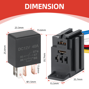 JD1213-5PIN 5 pin spdt ô tô <span class=keywords><strong>Relay</strong></span> Ổ cắm 24V DC 12V 40A <span class=keywords><strong>Relay</strong></span> cho đèn pha điều khiển tự động Rơ Le Loại sản phẩm - Product Image 2