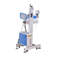 Machine de marquage laser à fibre volante 50W de qualité supérieure, haute vitesse pour pièces métalliques et plastiques