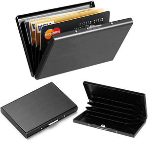 กระเป๋าใส่บัตรเครดิต RFID ป้องกันการโจรกรรมข้อมูล สำหรับผู้ชาย ดีไซน์บางเฉียบ วัสดุสแตนเลส สำหรับใส่บัตรธุรกิจและบัตรประชาชน มีช่องใส่บัตร 6 ช่อง ขายดี - Product Image 4