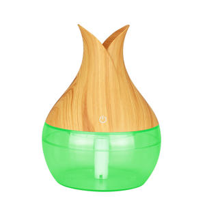 <b>Wood</b> Grain Vase Humidifier Usb Mini 0.5L Home Office Bedroom <b>Moisturizing</b> Atomizer - Product Image 1