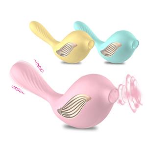 Mise à niveau usb charge femelle selflove étiquette privée mamelon clitoris stimuler oiseau forme belle vibrateur avec ventouse jouets sexuels oraux - Product Image 1