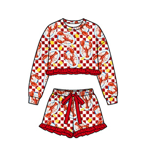 Pre-venta de Conjuntos de Ropa Infantil Boutique Crayfish, Ropa para Niños, Pijamas para Bebés, Venta al por Mayor, Nuevos Diseños de Moda, Conjuntos de Ropa para Niños - Product Image 2