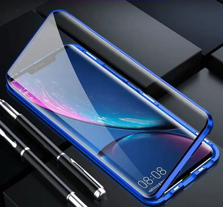 Kính hai mặt từ trường hợp Đối với Samsung S24 S25 từ trường hợp đối với Samsung S3 S22 siêu rõ ràng từ trường hợp điện thoại