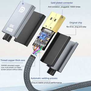 Cable tipo C a DP 3M negro 32,4 Gbps 8K60HZ 4K 2K HD DP a USB tipo C Cable Adaptador convertidor para Huawei iphone - Product Image 4