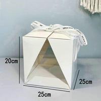 Boîtes à gâteau de mariage de Noël personnalisées | Vente en gros en vrac avec fenêtre transparente (boîte à gâteau à vendre)