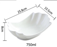 Assiette à salade en céramique Simple de couleur unie de forme irrégulière