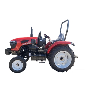 Tracteur agricole rouge 4x4 à transmission par engrenages, roues motrices, niveau de sécurité élevé, machines agricoles - Product Image 5